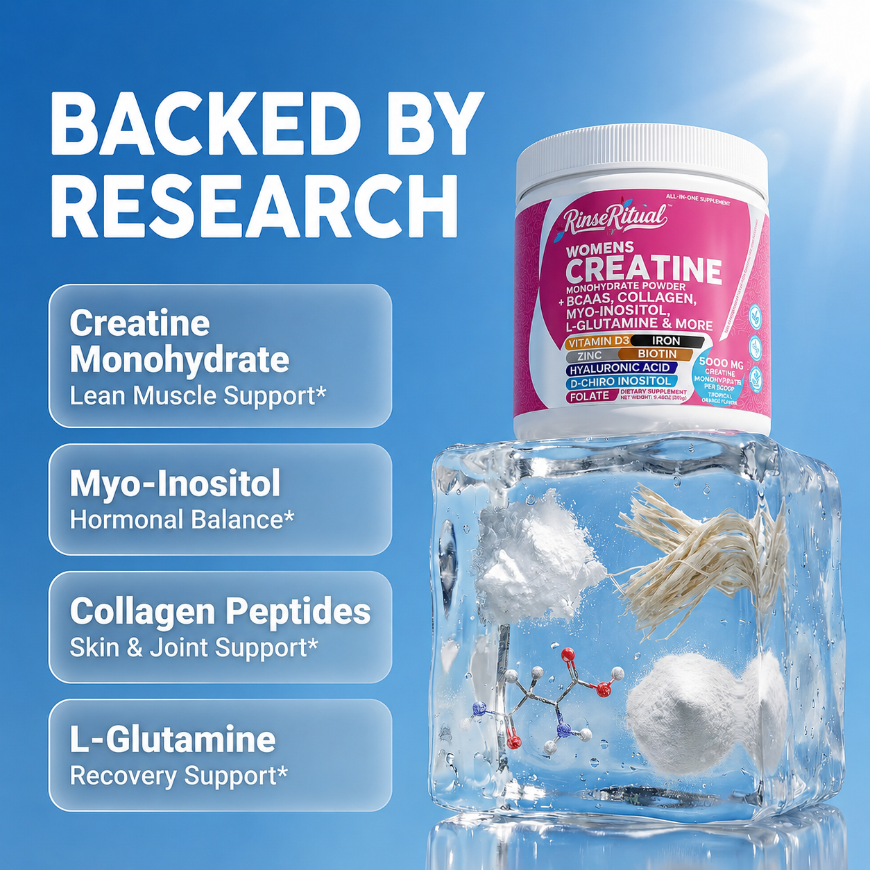 RinseRitual Women's Creatine Monohydrate Powder